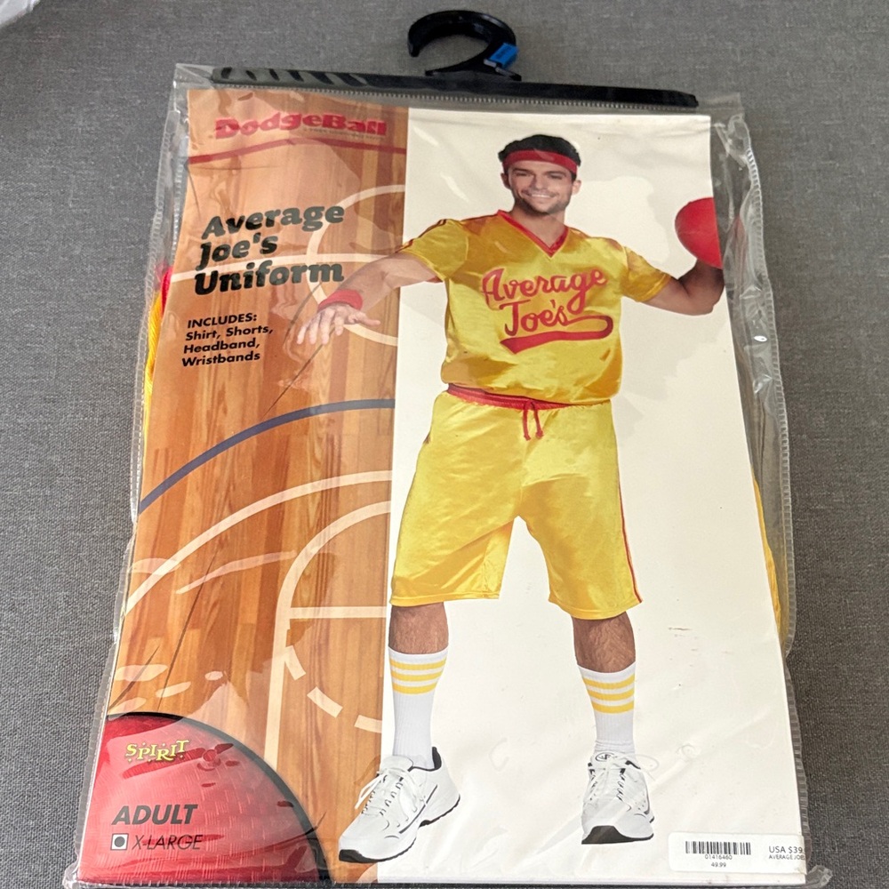 Average Joe's Yellow Costume Uniform adult x-large